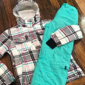 Powder Room Ski Snow Jacket & Pants Large Girls
